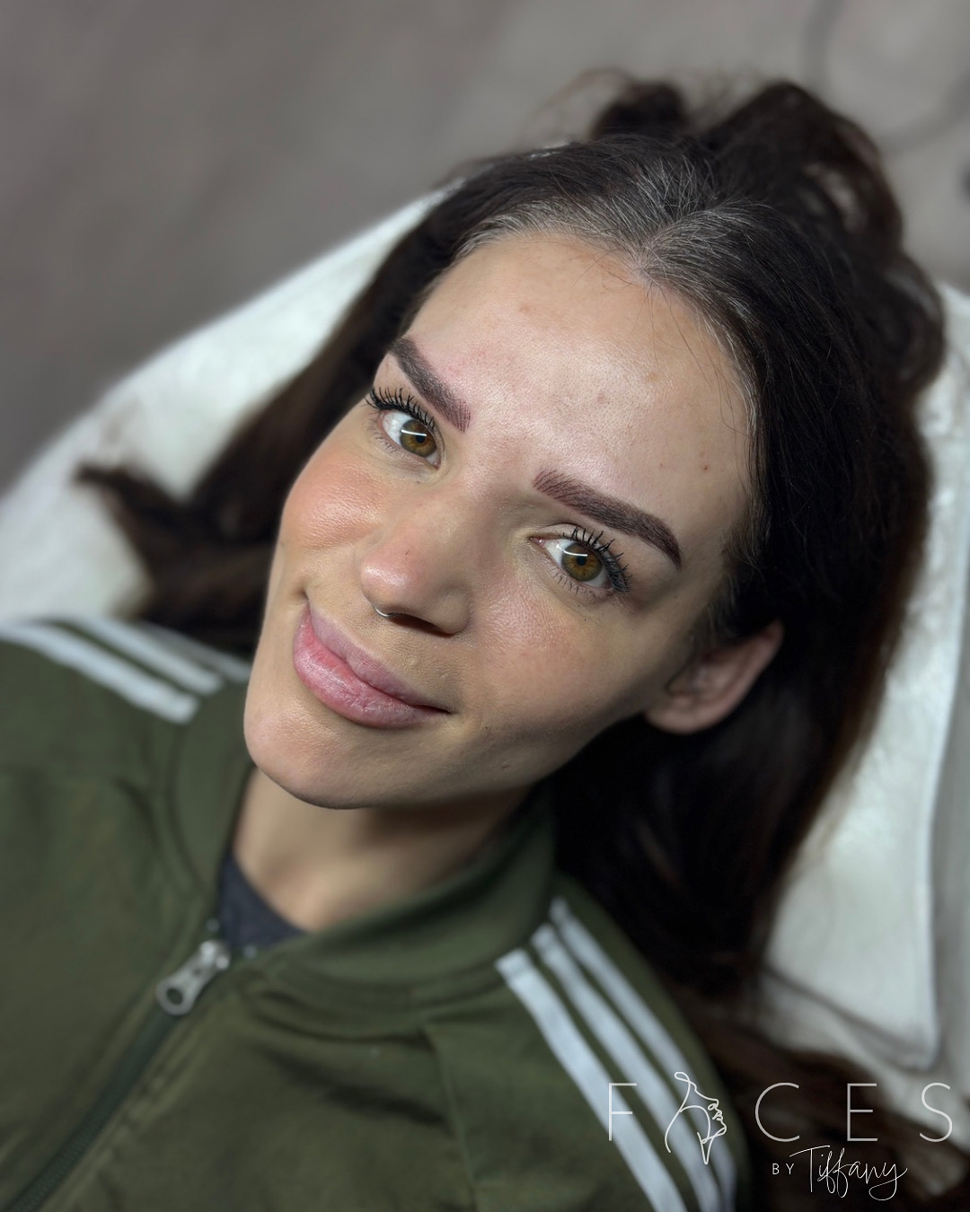 Portrait showing natural ombré brow results