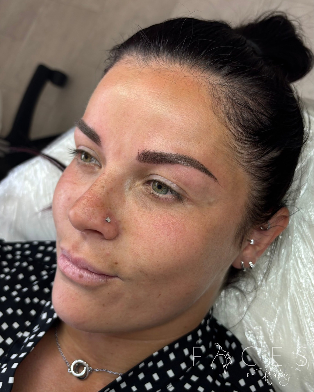 Natural ombré brow result portrait